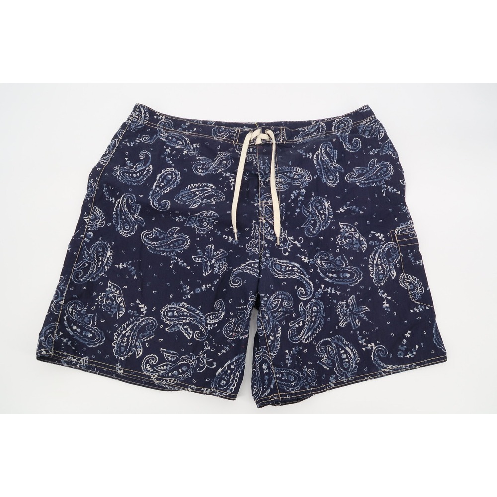 Vintage Polo Ralph Lauren Swim Trunks Mens Navy Paisley‎ Shorts Size 40